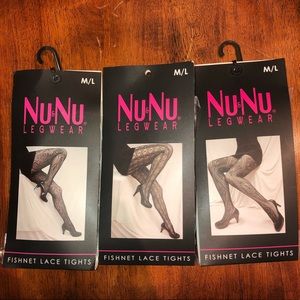 NWT. 3 pairs of fishnet leggings